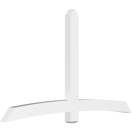 Ekena Millwork Bellingham Architectural Grade PVC Gable Bracket, 96"W x 56"H x 4"D x 6"F, 14/12 Pitch GBP096X56X0406BEL00